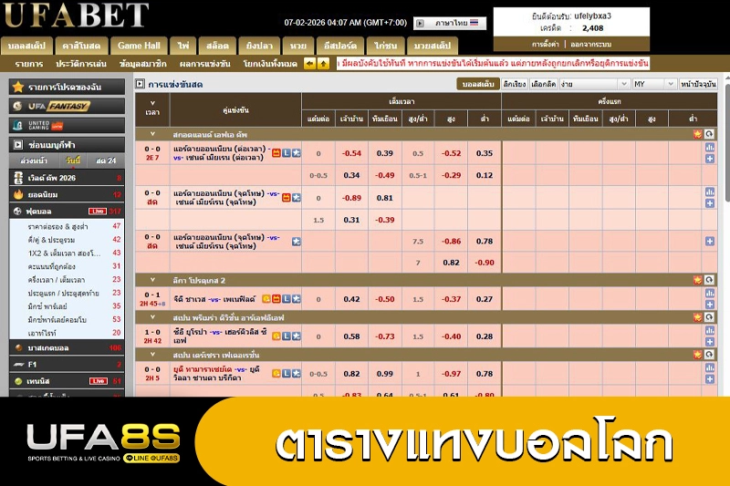 ตารางแทงบอลโลก